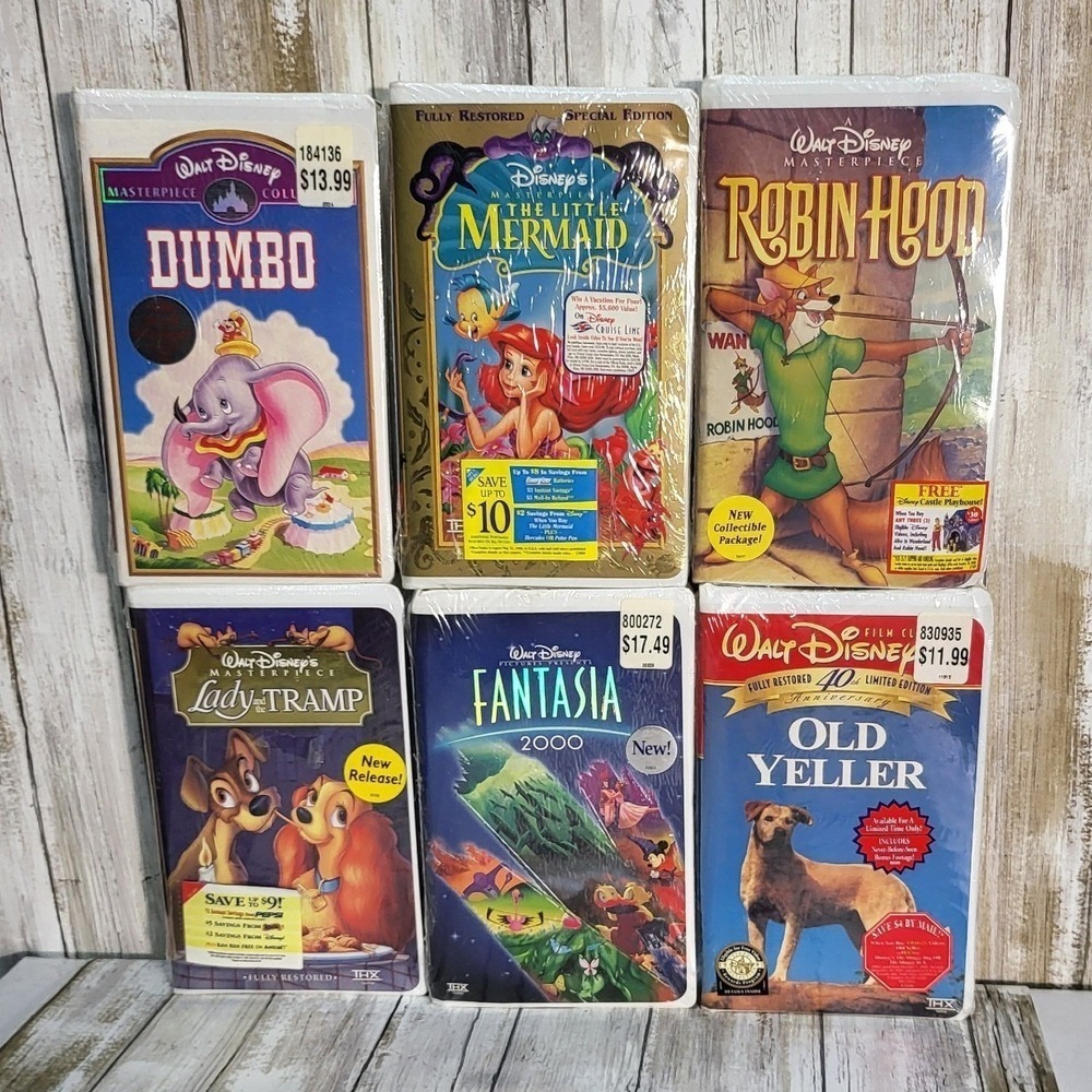 Vintage 1994-1999 Walt Disney Masterpiece Collection VHS Tapes Brand New - Picture 7 of 9